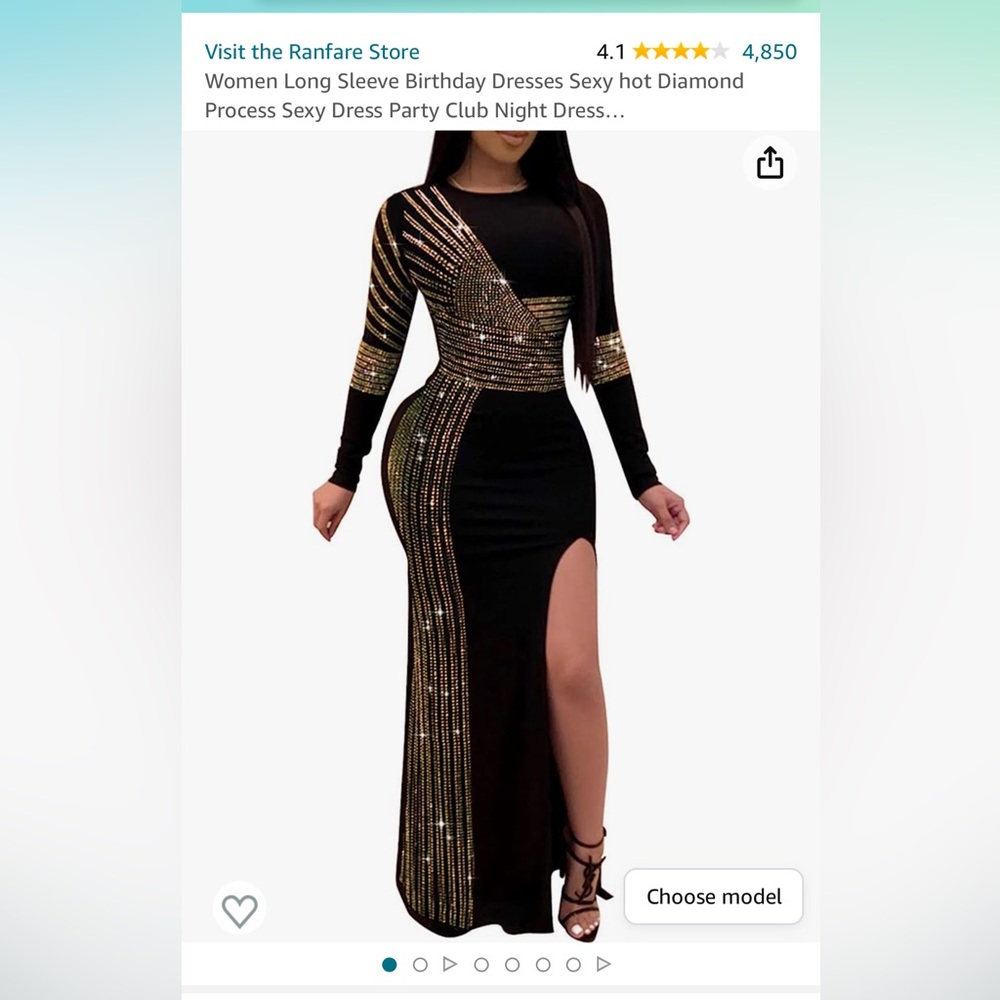 Sexy long sleeve party girl nightclub gold diamond Dress
